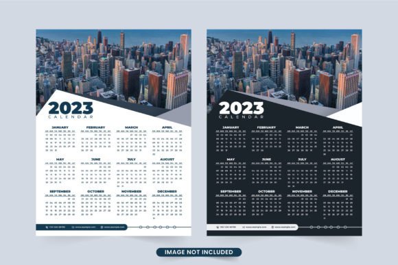 Annual Business Calendar Vector Design: Graphics for Editorial Precision