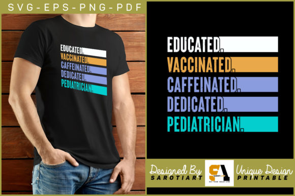Caffeinated Dedicated Pediatrician Shirt Graphics & Crafts