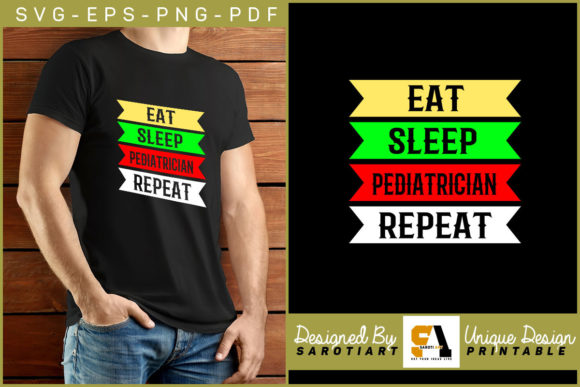 Eat Sleep Pediatrician Repeat Retro SVG: Crafts & Graphics Review