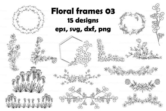 Floral Decorative Frame, Flower Wreath