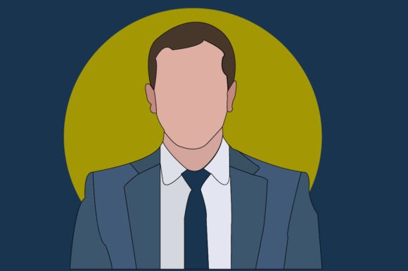 Portrait of a Business Man Vector