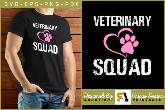 Veterinarian Squad T-shirt Design SVG