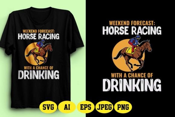Weekend Forecast Horse Racing Design 5: Graphics & T-Shirt Designs